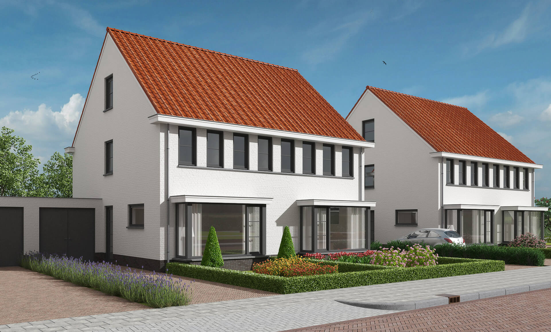 Nieuwbouw twee onder één kap woning te Borne