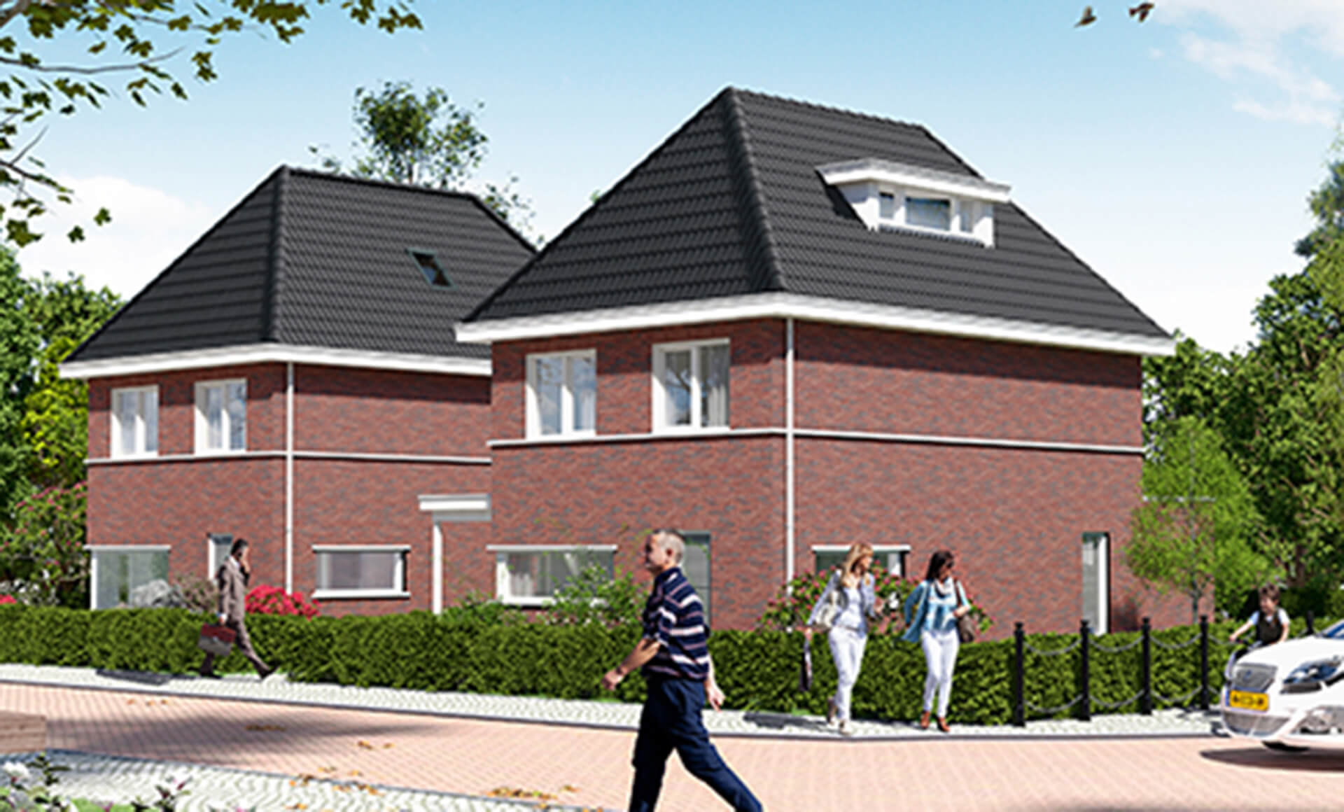 Twee woningen aan de Oranjestraat te Rossum